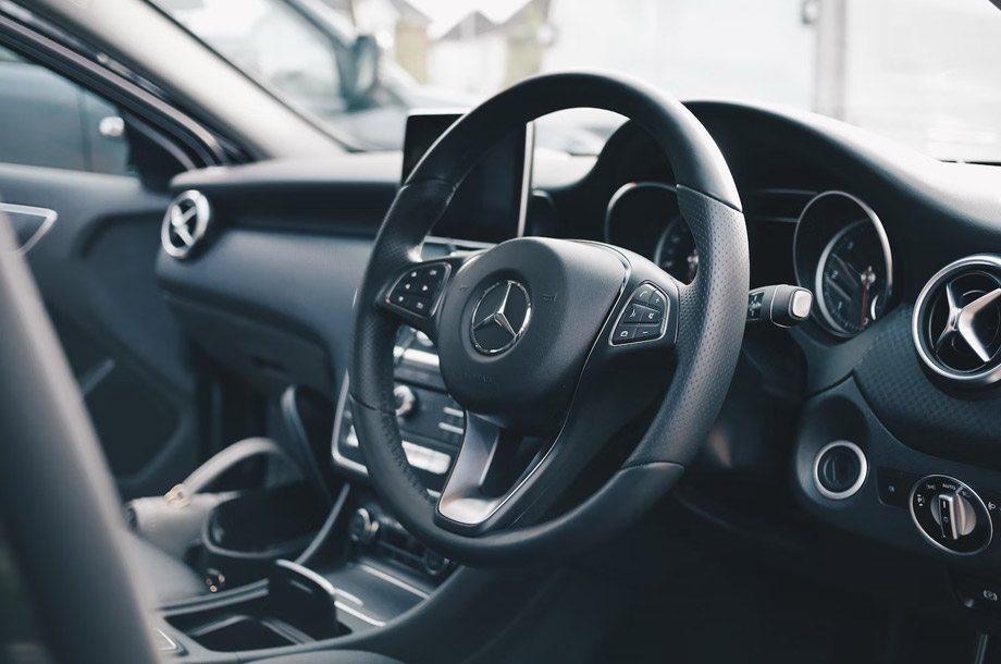 Inside view of mercedes car | Auto Insurance